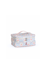 Necessaire Frasqueira | Floral Listrado Botânico + Listrado Vermelho