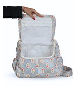 Bolsa Baby Passeio | Floral Listrado Botânico