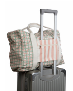Bolsa Trip | Xadrez 2 Cores Verde Menta E Rose + Listrado Rose