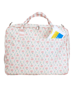 Mala Baby | Floral Losango Botânico + Listrado Rose