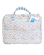 Mala Baby | Floral Botânico + Listrado Azul Claro