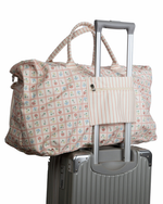 Mala Com Bolsos | Floral Vichy Botânico + Listrado Rose