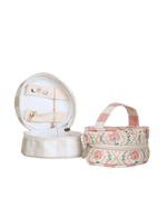 Porta Jóias | Floral Losango Botânico + Listrado Rose