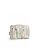 Necessaire Malinha | Listrado 2 Cores Verde Menta E Rose + Listrado Rose