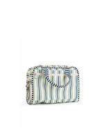 Necessaire Malinha | Listrado 2 Cores Verde Menta E Azul Marinho + Listrado Azul Marinho
