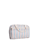 Necessaire Malinha | Listrado Azul Claro E Vermelho