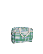 Necessaire Malinha | Xadrez 2 Cores Azul Claro E Verde Escuro