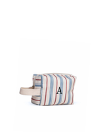 Necessaire Petit | Listrado Azul Claro E Vermelho