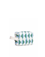 Necessaire Petit | Losango 2 Cores Azul Claro E Verde Escuro