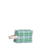 Necessaire Petit | Xadrez 2 Cores Azul Claro E Verde Escuro