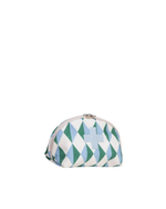 Necessaire Remédios | Losango 2 Cores Azul Claro E Verde Escuro