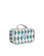 Necessaire Remédios | Losango 2 Cores Azul Claro E Verde Escuro