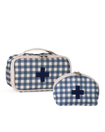Necessaire Remédios | Xadrez Azul Marinho