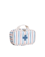 Necessaire Remédios | Listrado Azul Claro E Vermelho