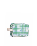 Necessaire Estojo | Xadrez 2 Cores Azul Claro E Verde Escuro