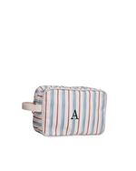 Necessaire Estojo | Listrado Azul Claro E Vermelho