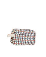 Necessaire Estojo Dupla | Xadrez Colorido Verde