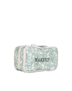 Necessaire Maquiagem Dupla | Floral Indiana Verde Menta