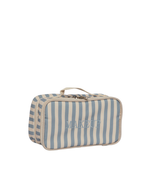 Necessaire Maquiagem Dupla | Listrado Azul Claro
