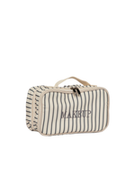 Necessaire Maquiagem Dupla | Listrado Cinza Chumbo