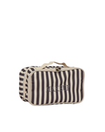 Necessaire Maquiagem Dupla | Listrado Cinza Chumbo