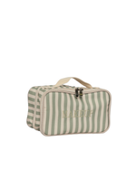 Necessaire Maquiagem Dupla | Listrado Verde Menta