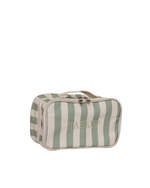 Necessaire Maquiagem Dupla | Listrado Verde Menta