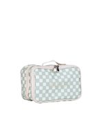 Necessaire Maquiagem Dupla | Quadradinhos Verde Menta