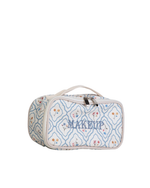 Necessaire Maquiagem | Losango Azul Claro E Florzinhas