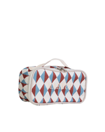 Necessaire Maquiagem | Losango Azul Claro E Terra