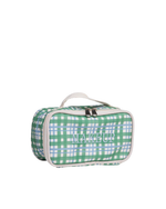 Necessaire Maquiagem | Xadrez 2 Cores Azul Claro E Verde Escuro