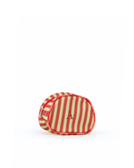 Necessaire Meia Lua | Collab Mobiletti - Listrado Verde E Vinho + Listrado Rosa E Vermelho