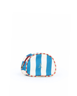 Necessaire Meia Lua | Collab Mobiletti - Listrado Azul E Cru + Listrado Verde E Vinho