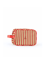 Necessaire Estojo | Collab Mobiletti - Listrado Verde E Vinho + Listrado Rosa E Vermelho