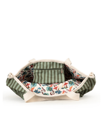 Bolsa Sacolona | Collab Mobiletti - Listrado Verde Escuro E Verde Claro + Estampa