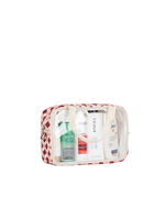 Necessaire Com Visor | Mini Losango Vinho E Rose