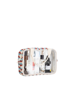 Necessaire Com Visor | Losango Azul Claro E Terra