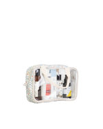 Necessaire Com Visor | Losango Azul Claro E Florzinhas