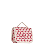 Necessaire Cabide | Mini Losango Vinho E Rose