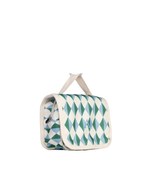 Necessaire Cabide | Losango 2 Cores Azul Claro E Verde Escuro