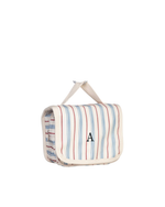 Necessaire Cabide | Listrado Azul Claro E Vermelho