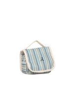 Necessaire Cabide | Listrado 3 Cores Azul E Verde