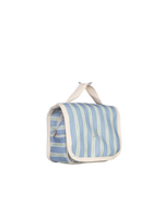 Necessaire Cabide | Listrado 2 Cores Azul Claro E Verde Escuro
