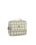 Necessaire 2 Zíperes | Xadrez Verde Menta
