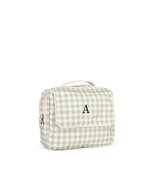 Necessaire 2 Zíperes | Xadrez Verde Menta