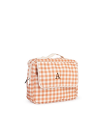 Necessaire 2 Zíperes | Xadrez Terracota