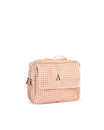 Necessaire 2 Zíperes | Xadrez Terracota