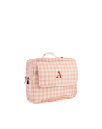 Necessaire 2 Zíperes | Xadrez Rose