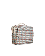 Necessaire 2 Zíperes | Xadrez Colorido Verde