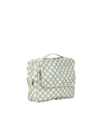 Necessaire 2 Zíperes | Quadradinhos Verde Menta